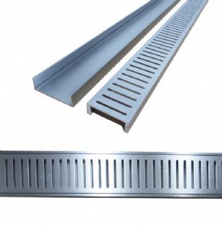 STRIP DRAIN ALUMINIUM GRATE 70MM (1LM) -CELLENI - PLEASE NOTE:  Please ensure your measurements are correct - Once these have been cut for you there are NO RETURNS.