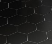 SCALE HEXAGON BLACK GLOSS (EQU) 12.4x10.7