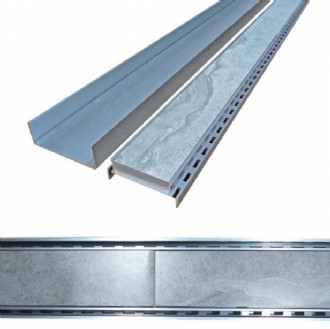 STRIP DRAIN ALUMINIUM TILE INSERT 80MM (1LM) - PLEASE NOTE:  Please ensure your measurements are correct - Once these have been cut for you there are NO RETURNS