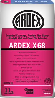 ARDEX X68 EXTENDED COVERAGE ADHESIVE 11KG WHITE